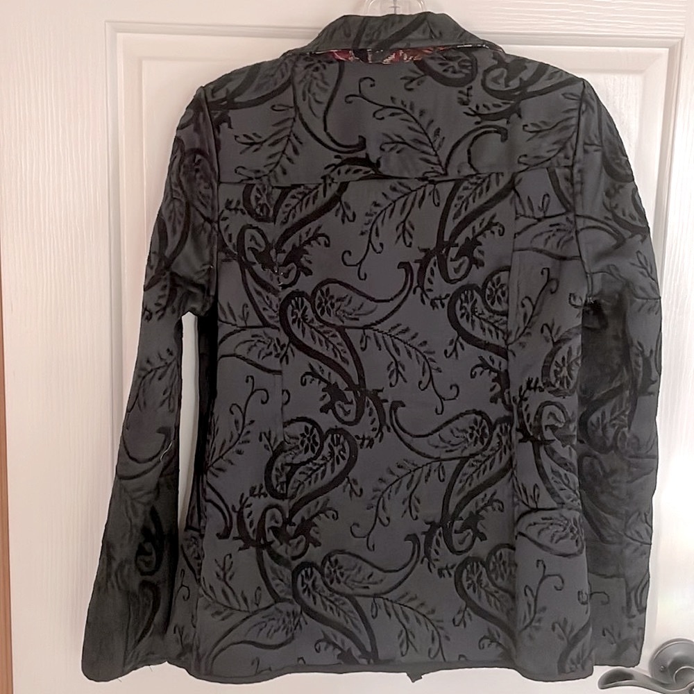 Women’s Reversible Blaser, Solid Black One Side, … - image 4